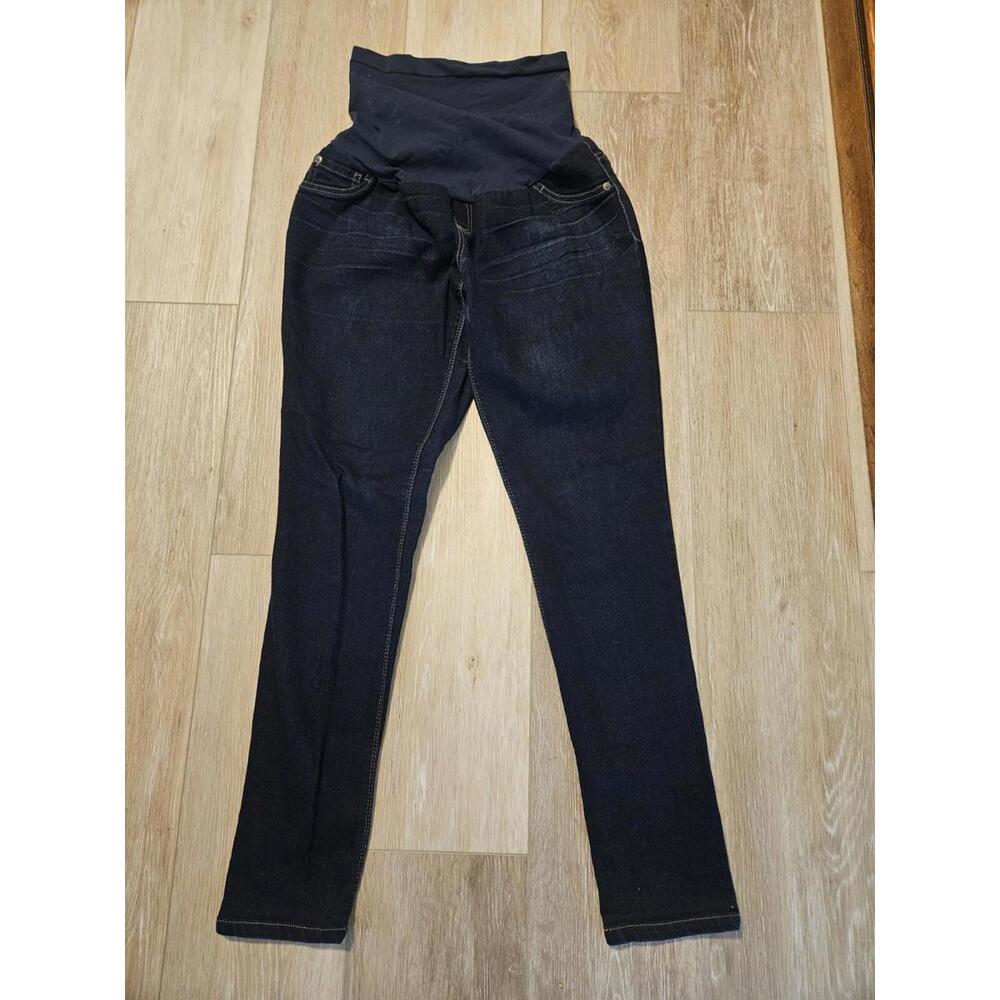 Womens Indigo Blue Maternity Jeans Size L Denim Blue